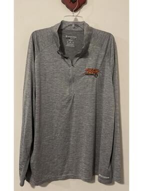 Tigers Football Holloway Mens 2xl Cool Core Gray Pullover 1/2-Zip Shirt! A3557